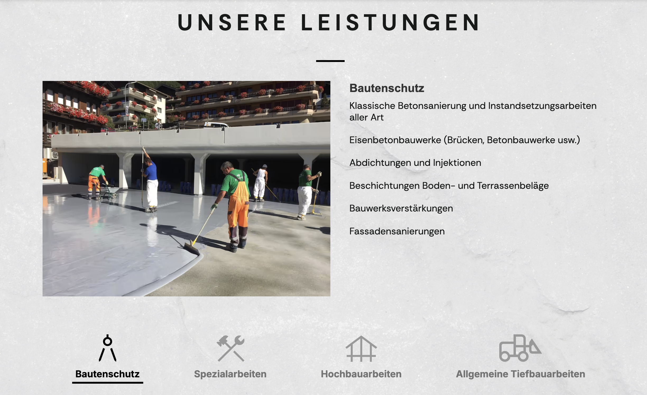 Leistungen übersichtlich dargestellt