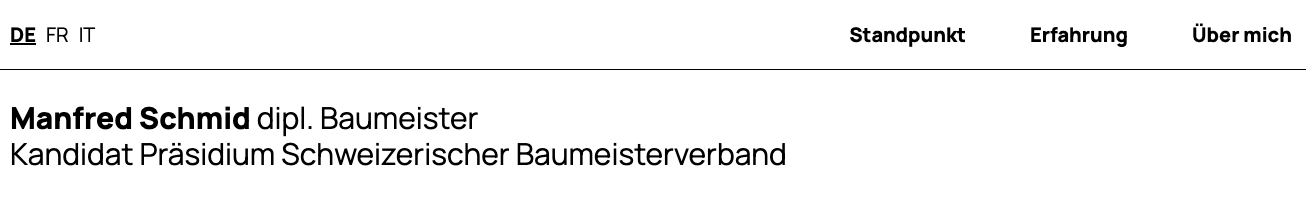 Onepager mit klarer Nutzerführung